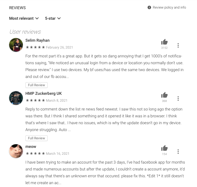 skrobak recenzji Google Play