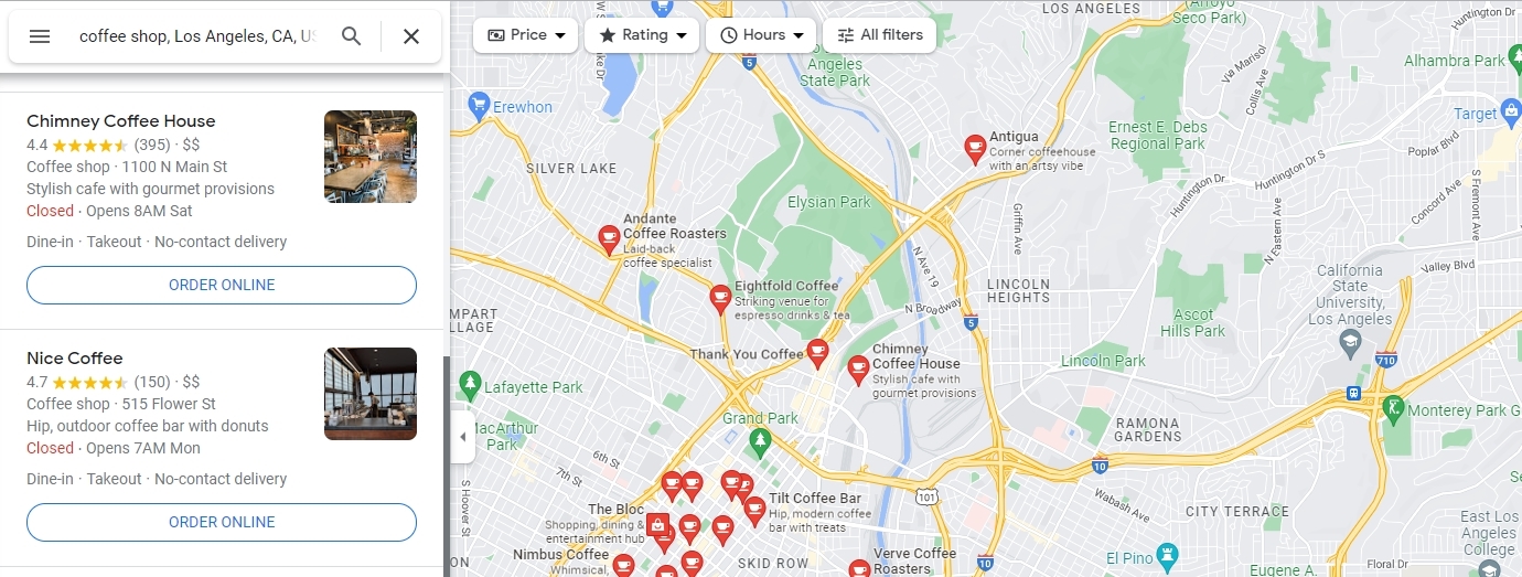 Google Maps - Estaciones de servicio Shell