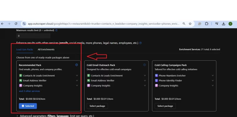 Add Your Enrichment: Enriched results will add value to emails, social media, more phone numbers, legal names, employees, etc. It also has contact and leads enrichment, company insights, email verifier, and many more.