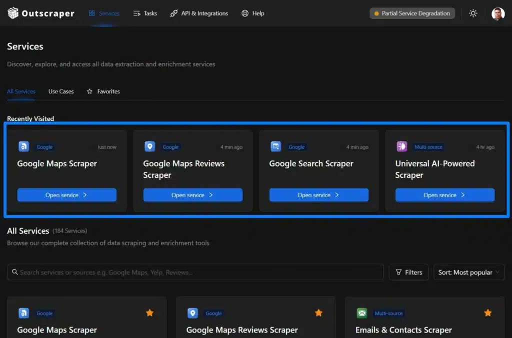 Outscraper Market Research Tools