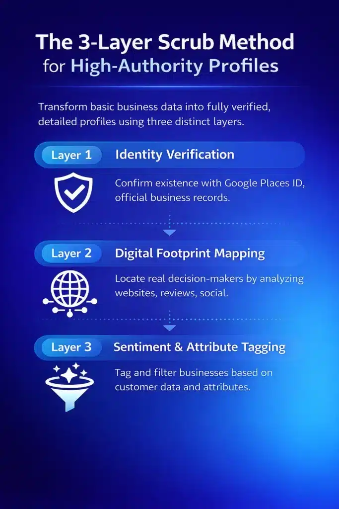 The 3 layer scrub methord for high-authoirity profiles | Outscraper