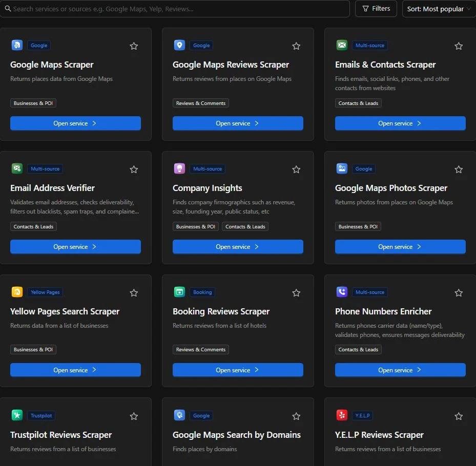 Ways to automate data collecting | Outscraper