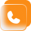 Orange rounded-square app icon with a white curved swoosh resembling a cup or spoon (symbolic brand mark).