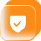 Verified security badge: orange square with a white shield and checkmark, indicating trustworthiness.