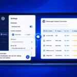 Outscraper custom connector setup shown inside ChatGPT with API token and results table