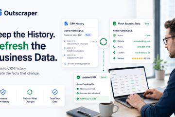 Fresh lead data refreshing a static CRM database while preserving account history