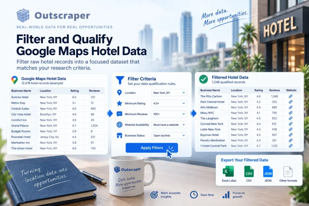 Filter and Qualify Google Maps Hotel Data
