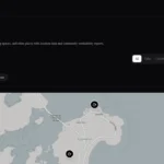 Location-based app showing imported Google Maps business data on a Siargao map