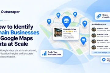 How to identify chain businesses in Google Maps data at scale using Outscraper to classify multiple business locations
